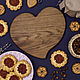 Cutting board 'Heart', color ' walnut', Utensils, Moscow,  Фото №1