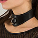 Black neck choker for women, BDSM leather collar, Collar, St. Petersburg,  Фото №1