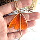Bright Pendant with Real Orange Crocus Petals Gold Spring. Pendants. WonderLand. Online shopping on My Livemaster.  Фото №2