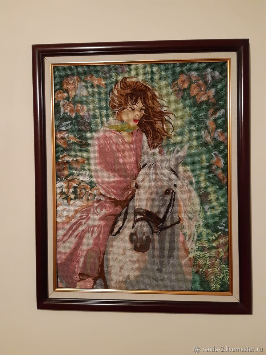 Картина всадница стразами