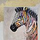 Large painting 70 x 70 cm zebra painting in pop art style. Pictures. paintmart (oikos). Online shopping on My Livemaster.  Фото №2