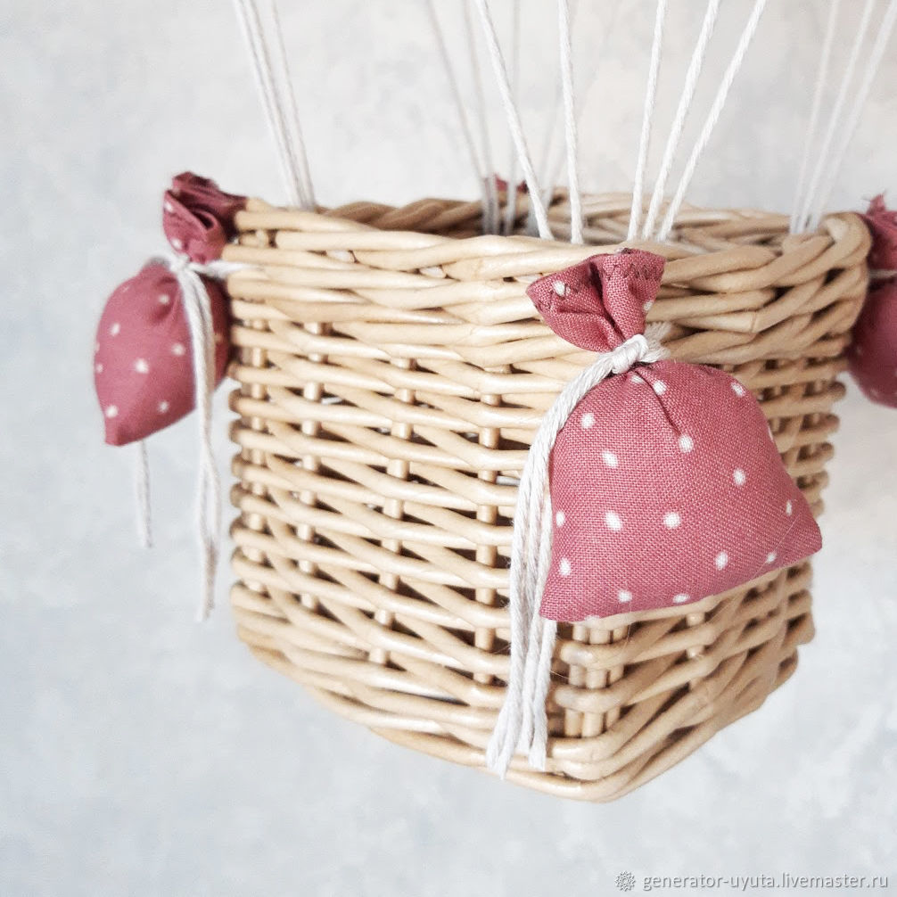 Wicker basket for nursery balloon купить на Ярмарке Мастеров