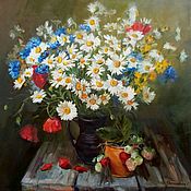 Картины и панно handmade. Livemaster - original item Oil painting wild flowers. Handmade.