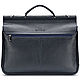 Leather briefcase 'ruby' (blue). Brief case. Russian leather Guild. My Livemaster. Фото №4