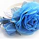 Set 'Blue Rhapsody' Flowers from fabric. Tiaras. cbzybt. Online shopping on My Livemaster.  Фото №2