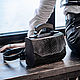 Amely - Leather women's handbag plum-python. Classic Bag. Lemberg Leather. My Livemaster. Фото №4