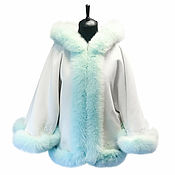 Одежда handmade. Livemaster - original item Auto lady jacket white cashmere and mint Fox. Handmade.