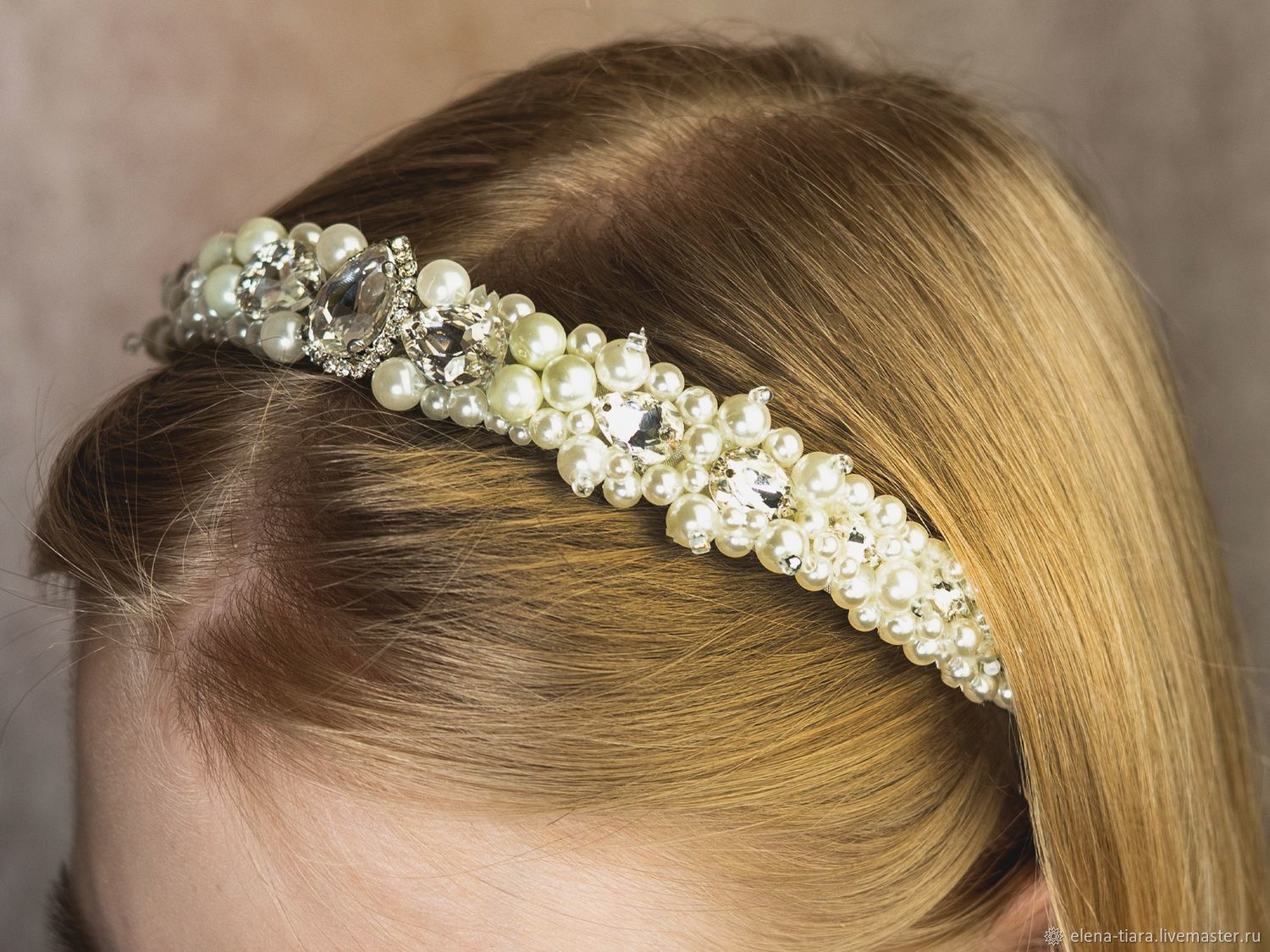 Свадебная диадема – купить на Ярмарке Мастеров – SREBARU | Диадема для ...
