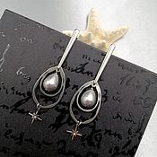 Украшения handmade. Livemaster - original item Stud earrings with cotton pearls 
