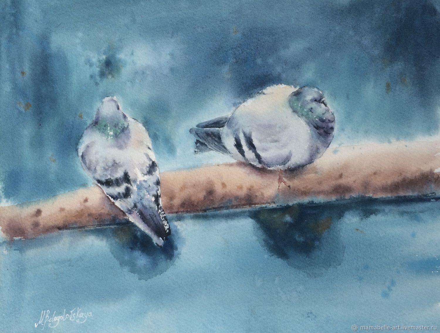 paintings of love birds