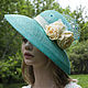 Order 'Turquoise' straw hat. Novozhilova Hats. Livemaster. . Hats1 Фото №3