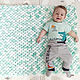 Soft knitted baby blanket for boy turquoise, Baby blanket, Belgorod,  Фото №1