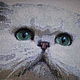 Картина "Кошка", вышитая крестиком. Картины. Елена (cat-fold). Ярмарка Мастеров.  Фото №6