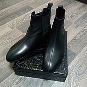Обувь ручной работы handmade. Livemaster - original item Chelsea genuine leather, black color, 100% handmade!. Handmade.