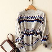 Одежда handmade. Livemaster - original item jumper with geometric pattern. Handmade.