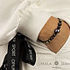 Perfect Gift GARNET Braided Bracelet: black pearl 13 mm. Braided bracelet. malajemma. My Livemaster. Фото №6