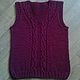 Knitted vest 'School' handmade. Vests. hand knitting from Galina Akhmedova. My Livemaster. Фото №4