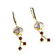 Garnet and quartz earrings, Long earrings natural stones, Earrings, Moscow,  Фото №1