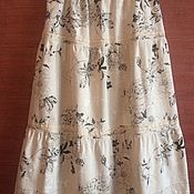 Одежда handmade. Livemaster - original item Women`s skirt made of linen, cotton with lace.. Handmade.