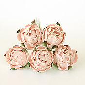 Материалы для творчества handmade. Livemaster - original item Paper flowers for scrap ranunculus pink-peach light, 1 piece.. Handmade.