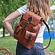 Order Backpack leather womens brown Dahlia Mod R12p-602. Natalia Kalinovskaya. Livemaster. . Backpacks Фото №3
