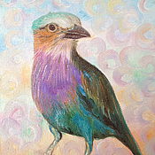 Картины и панно handmade. Livemaster - original item Painting a Bird with character. Handmade.