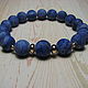 Bracelet with matt lapis lazuli ' Spring blue'. Bead bracelet. Beautiful gifts for the good people (Alura-lights). My Livemaster. Фото №4