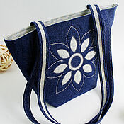Сумки и аксессуары handmade. Livemaster - original item Blue Flower Needlewoman Bag, Japanese Moles. Handmade.