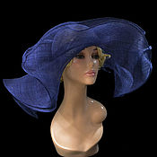 Аксессуары handmade. Livemaster - original item Blue shinamei hat. Handmade.