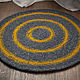 Carpet round wool blend knit gray mustard. Carpets. Ira Pugach (pompon). My Livemaster. Фото №5