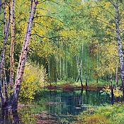 *Oil painting landscape Romashkovoe letonline Chernov