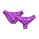 Purple Wine Silk Panties Set, Underpants, St. Petersburg,  Фото №1