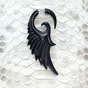 Украшения handmade. Livemaster - original item Single earring: horn carving Wing 1. Handmade.