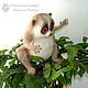 Лемур Лори – лори валяный из шерсти (Lemur Loris). Войлочная игрушка. Шерстяной Зоопарк Наталья Львова. Ярмарка Мастеров.  Фото №9