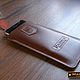 Чехол из натуральной кожи для любых смартфонов, IPhone. Чехол. Мастерская 'Magnus'. Интернет-магазин Ярмарка Мастеров.  Фото №2
