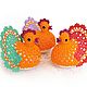 EASTER. Knitting. Easter chickens! (set - 3 pcs.). Easter souvenirs. Cross stitch and beads!. My Livemaster. Фото №14