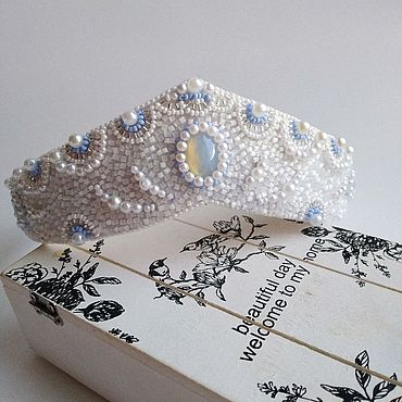 Украшения ручной работы. Ярмарка Мастеров - ручная работа Кокошник "Зимний". Handmade.