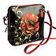 Маленкая кожаная сумочка с росписью " Королевский Мак", Classic Bag, Trakai,  Фото №1