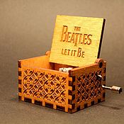 Музыкальные инструменты handmade. Livemaster - original item Beige music box Let it be the Beatles song hurdy gurdy. Handmade.