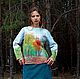 Sweatshirt felted Summer in the woods, Sweaters, Verhneuralsk,  Фото №1