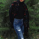 To better visualize the model, click on the photo CUTE-KNIT NAT Onipchenko Fair masters to Buy long black cardigan knitted
