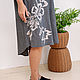 The author's Shirt dress is gray with embroidery. Dresses. NATALINI. Online shopping on My Livemaster.  Фото №2