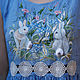 Linen sundress with hand embroidery ' Two bunnies'. Dresses. KVITKA. Online shopping on My Livemaster.  Фото №2