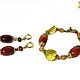 Carnelian. ' Caramel honey ' earrings and bracelet, Earrings, Volgograd,  Фото №1