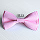 Бабочка галстук розовая, хлопок, Свадебные аксессуары, Оренбург,  Фото №1