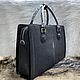 Order Briefcase made of polished genuine sea Stingray leather. SHOES&BAGS. Livemaster. . Brief case Фото №3
