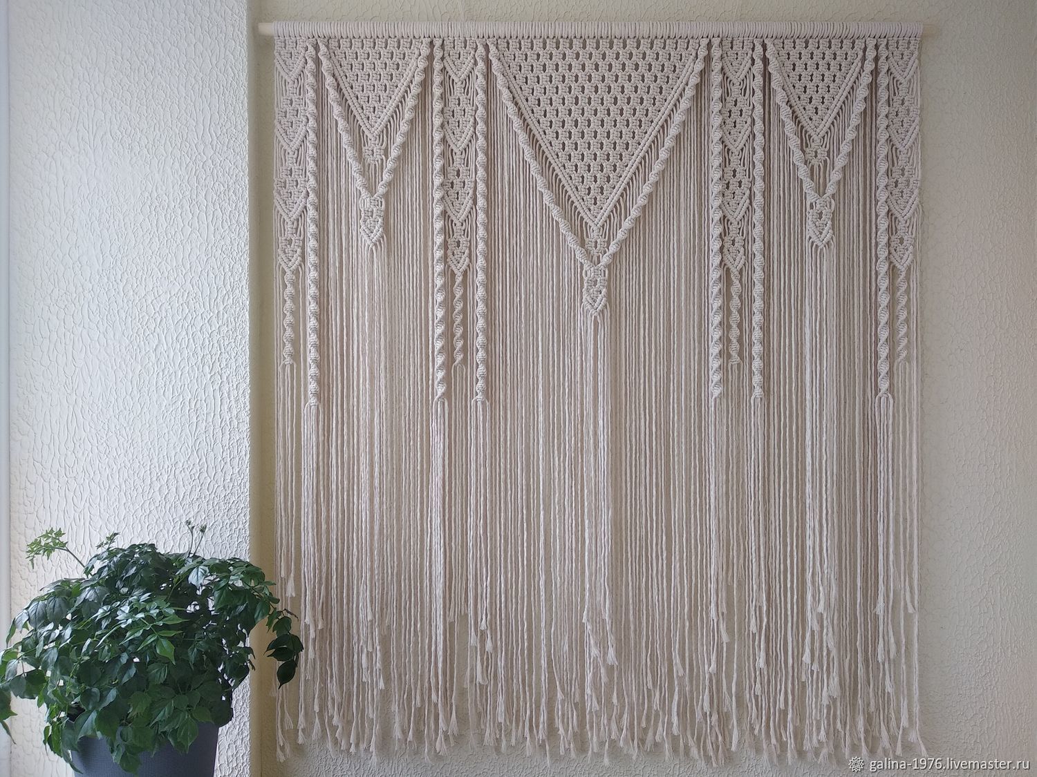 Gran colgante de pared Macrame Telón de fondo Macrame Colgador de pared AVA - Et