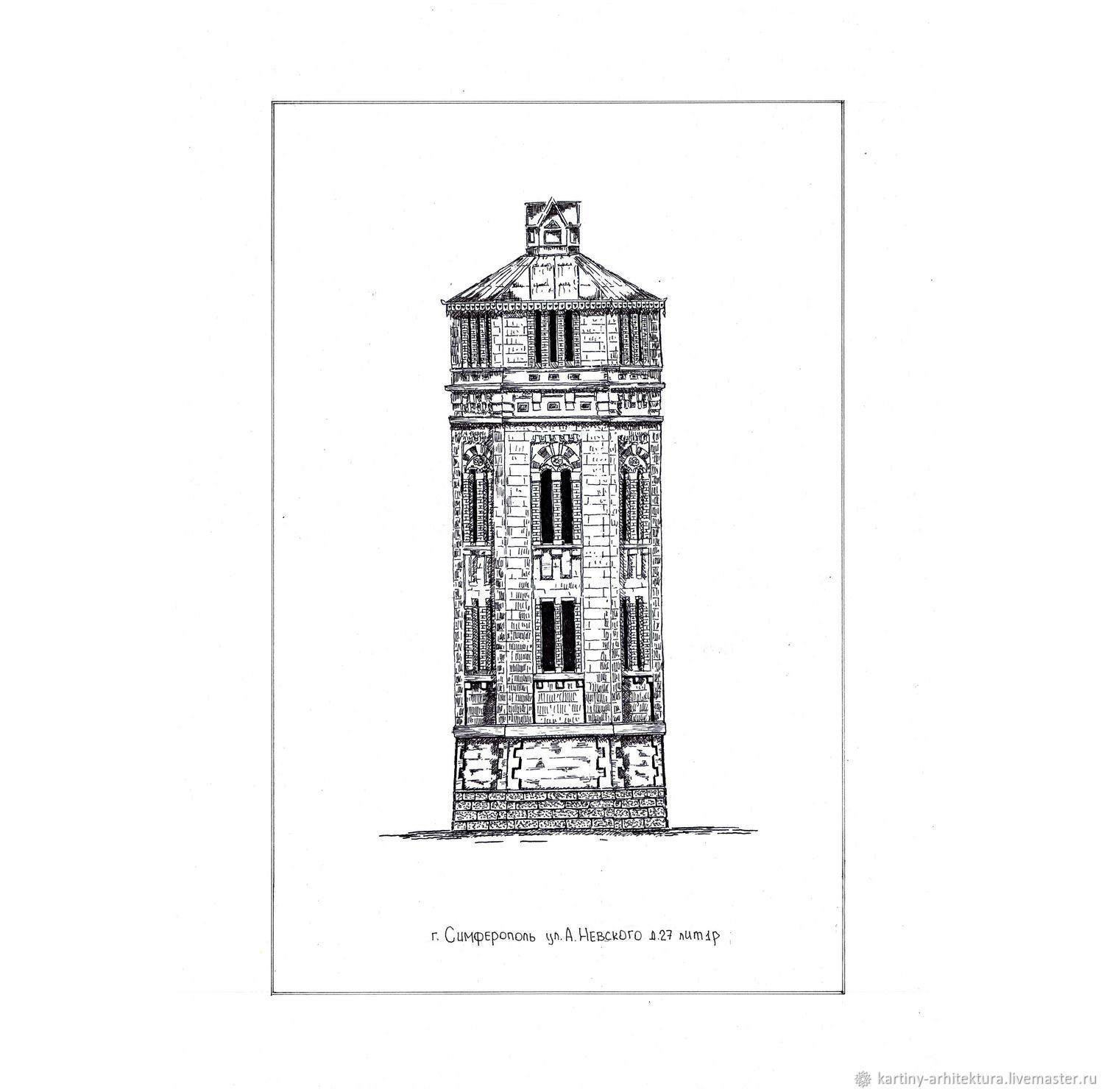 Картины: Водонапорная башня г. Симферополь в интернет-магазине Ярмарка  Мастеров по цене 9500 ₽ – SF0NKBY | Картины, Симферополь - доставка по  России