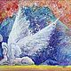 Картина девушка ангел с крыльями, акварель "Вещий сон". Картины. Логинов Илья (loggy-art). Интернет-магазин Ярмарка Мастеров.  Фото №2