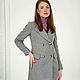 Coat jacket wool Gray striped, short demi coat. Coats. mozaika-rus. My Livemaster. Фото №5
